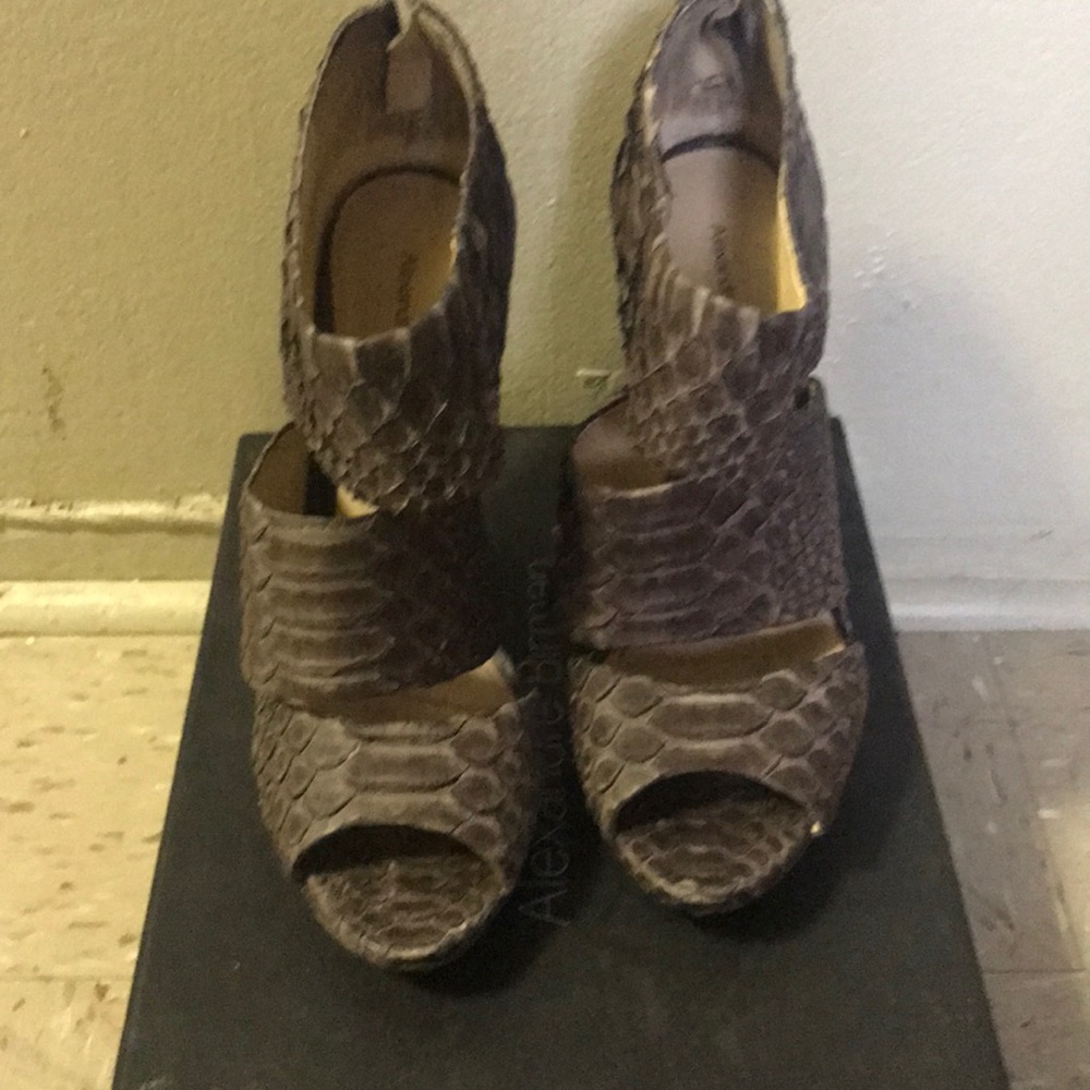 Alexandre Birman Python Wedges - image 1